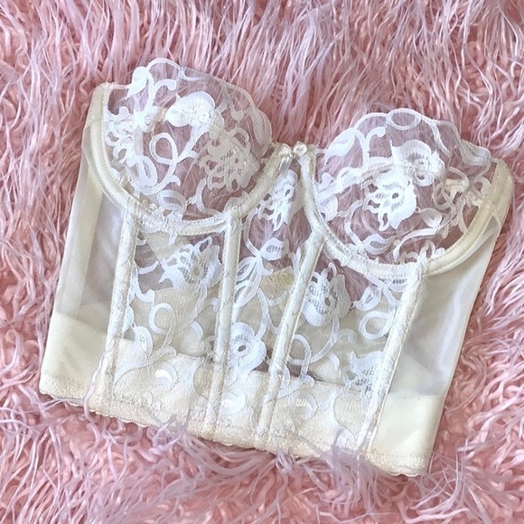 Vintage Victoria’s Secret Backless Lace Bustier - Picture 1 of 6